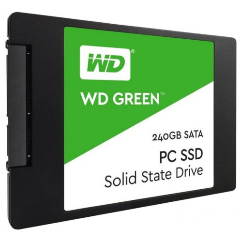 Твердотельный диск 240GB WD Green, 2.5", SATA III, [R/W - 540/465 MB/s] TLC